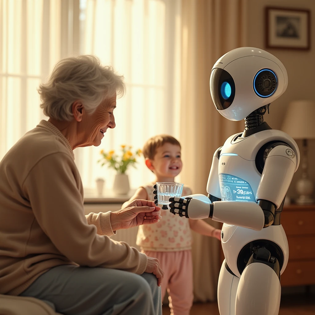 Robotique Domestique Intelligente 2 1 AI Companion Robot – A Caring Household Assistant