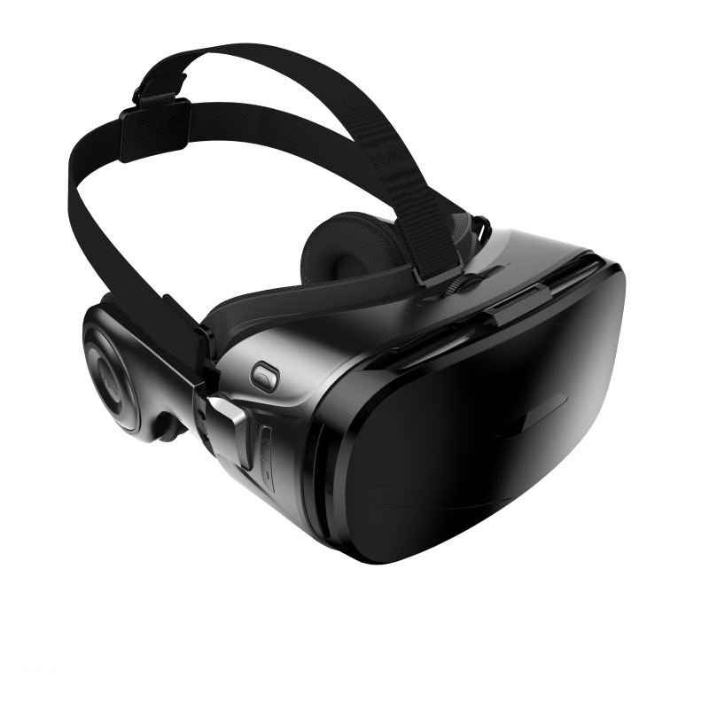 G300 Smart VR – Casque de Réalité Virtuelle avec Audio Hi-Fi, Lentilles Réglables et Bluetooth 11 Vue latérale casque VR G300 avec support smartphone