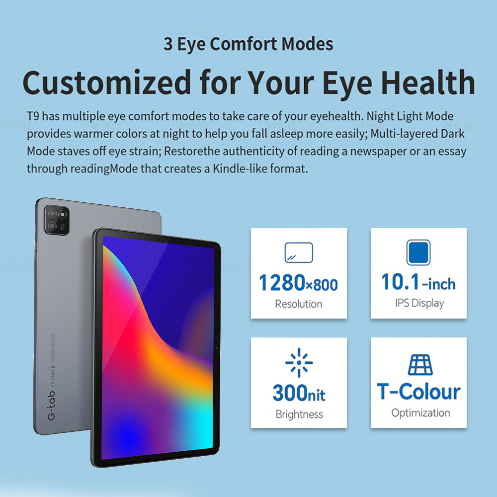 Tablette G-Tab T9 gris — processeur Rockchip RK3562 Quad Core, 3 Go de RAM, 64 Go de stockage, écran 10,1 pouces 4 Tablette G-Tab T9 gris — processeur Rockchip RK3562 Quad Core, 3 Go de RAM, 64 Go de stockage, écran 10,1 pouces – Image 3